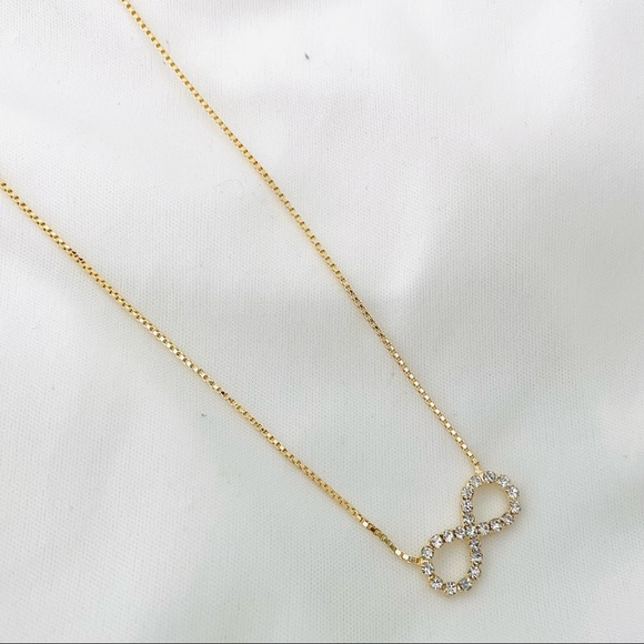 Gold Infinity Necklace - Picture 8 of 9